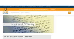 Desktop Screenshot of invest.yourdictionary.com