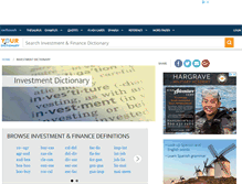 Tablet Screenshot of invest.yourdictionary.com