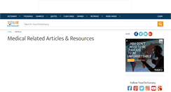 Desktop Screenshot of medical.yourdictionary.com