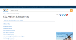 Desktop Screenshot of esl.yourdictionary.com