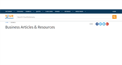 Desktop Screenshot of business.yourdictionary.com